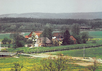 Wiesenmühle in Mupperg mit Grenzbefestigung 1975
