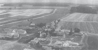 Luftaufnahme von Liebau um 1973